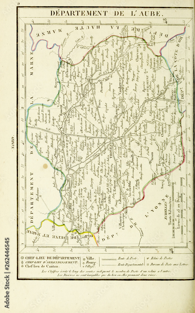 Obraz premium Old map. Engraving image
