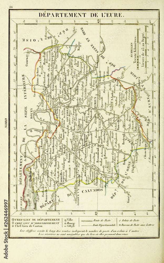 Fototapeta premium Old map. Engraving image