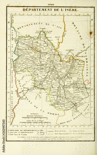 Old map. Engraving image