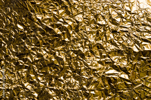 Gold crumpled foil