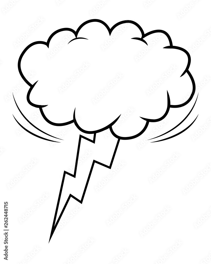 Lightning Black And White Clipart