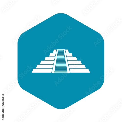 Ziggurat in Chichen Itza, Yucatan icon. Simple illustration of Ziggurat in Chichen Itza, Yucatan vector icon for web