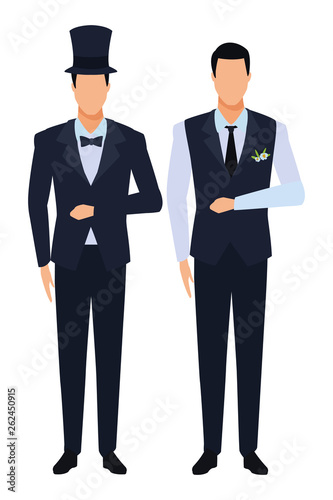 men wearing tuxedo