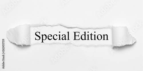 Special Edition on white torn paper photo
