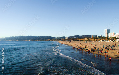 Santa Monica beach panorama