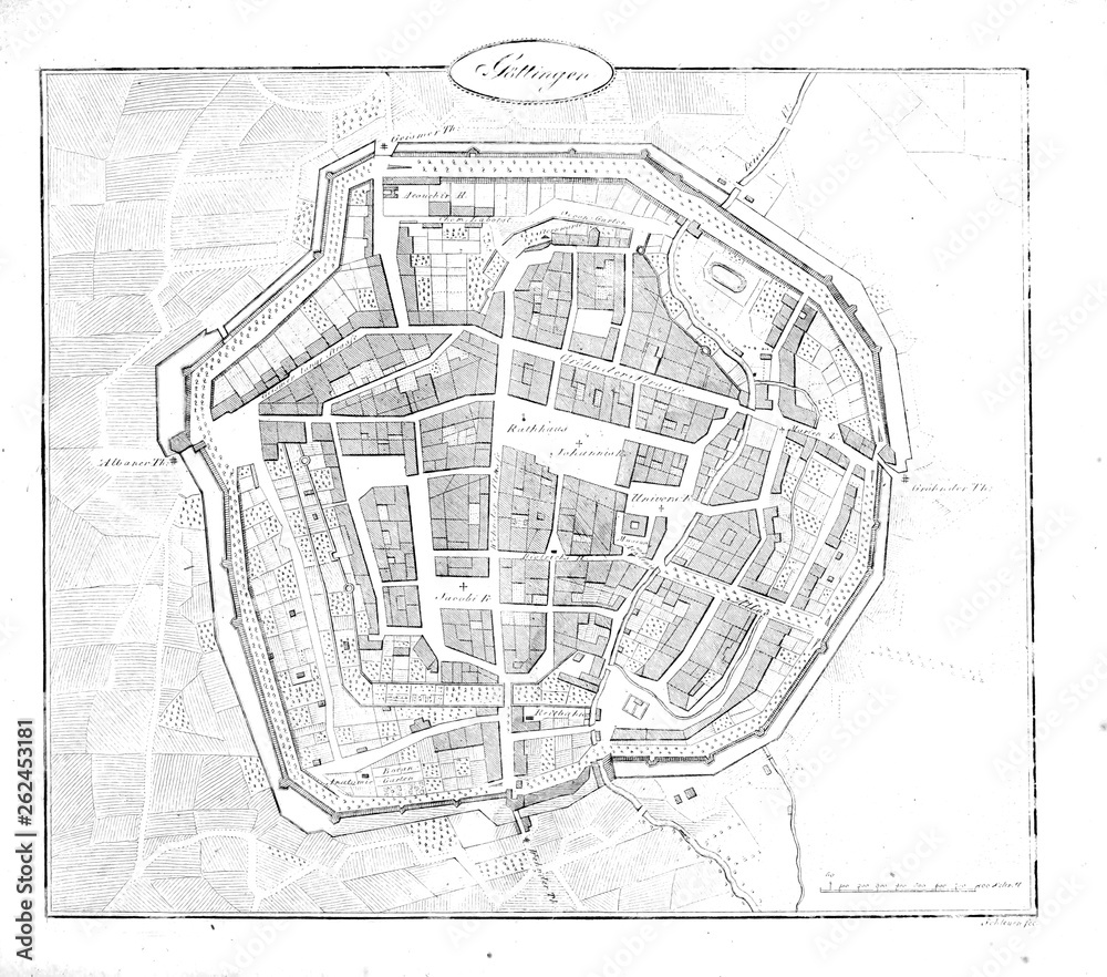 Obraz premium German vintage map