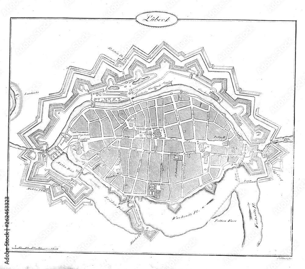 Fototapeta premium German vintage map