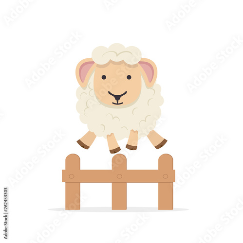 Sheep jumping over the Fence