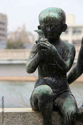 statue of a child in hiroshima (japan)