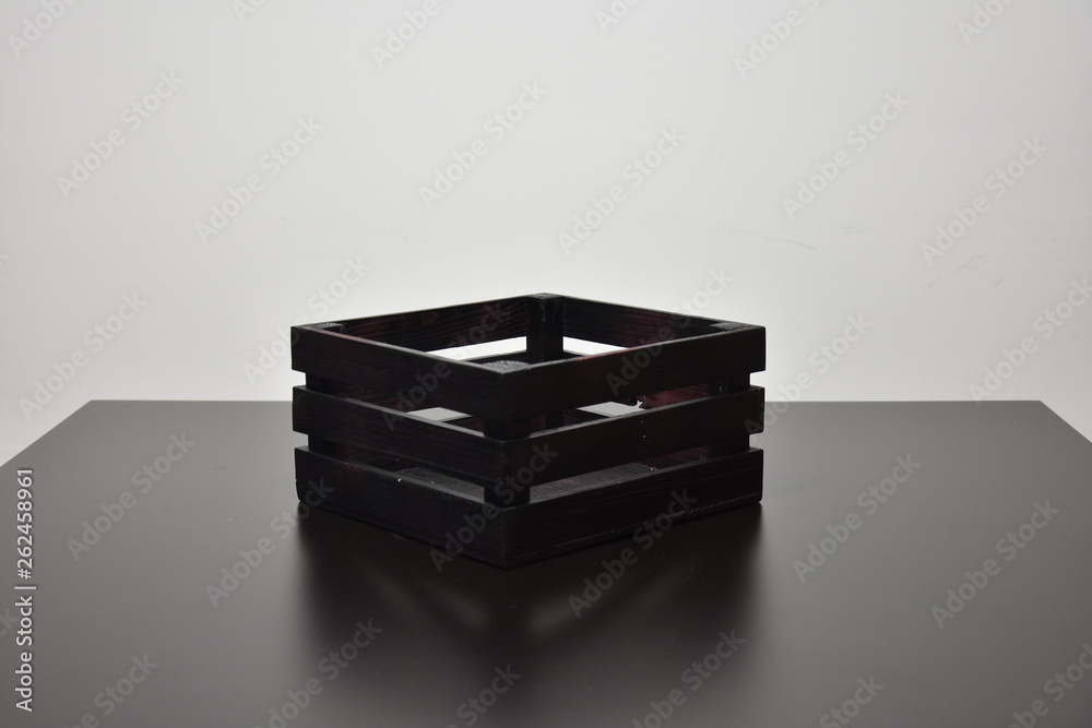 Fototapeta premium Handmade wooden crates in various colours