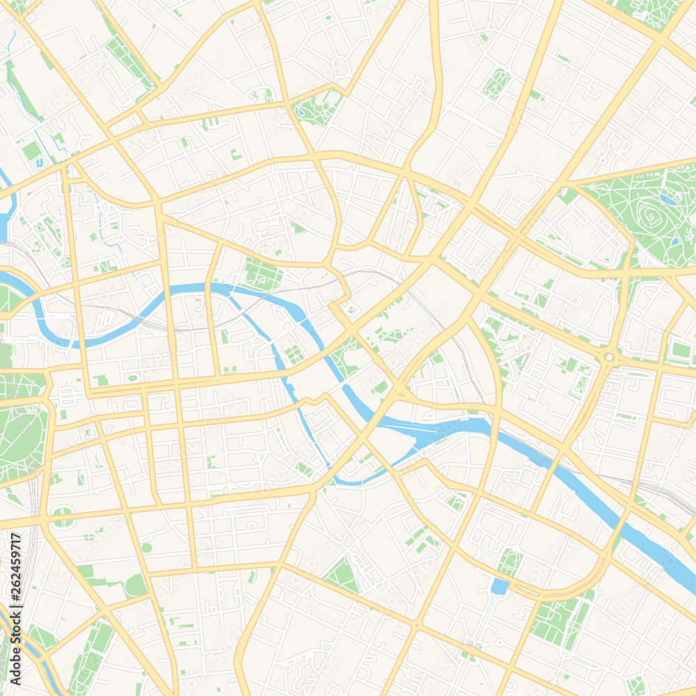 Berlin, Germany printable map