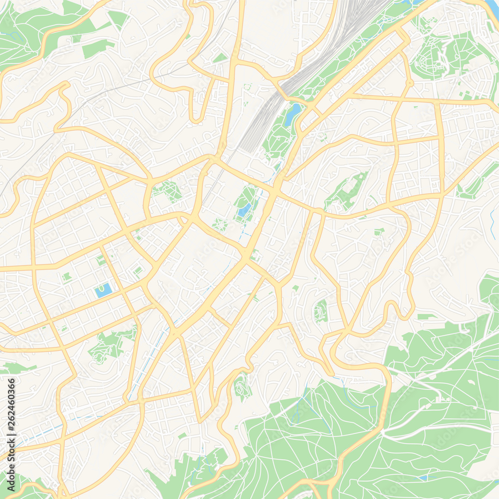 Stuttgart, Germany printable map