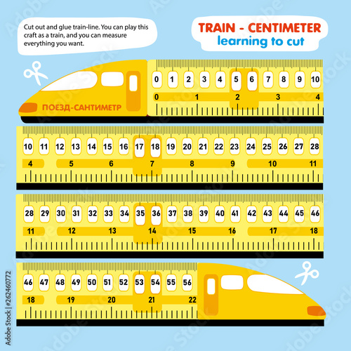 Cut Train Centimeter Kid Color Application Game