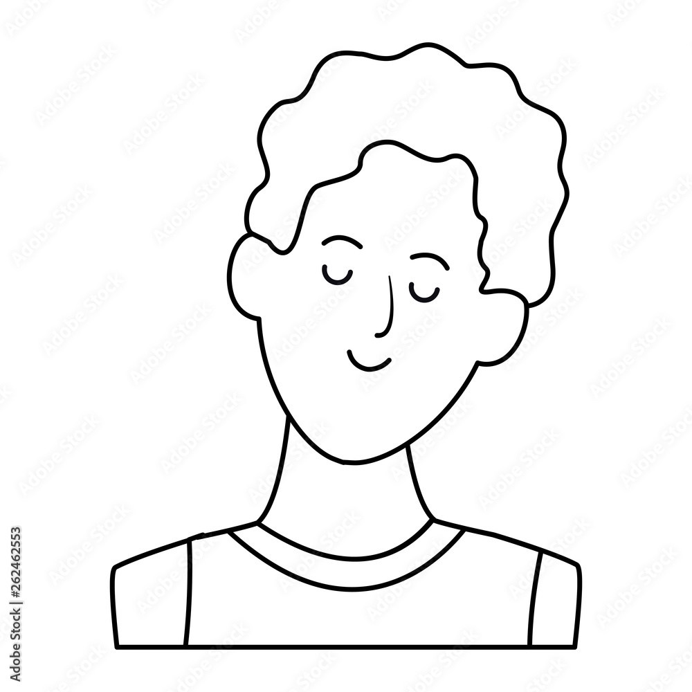 man portrait avatar cartoon character black and white man portrait avatar cartoon character black and white