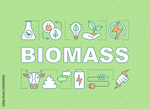 Biomass energy word concepts banner