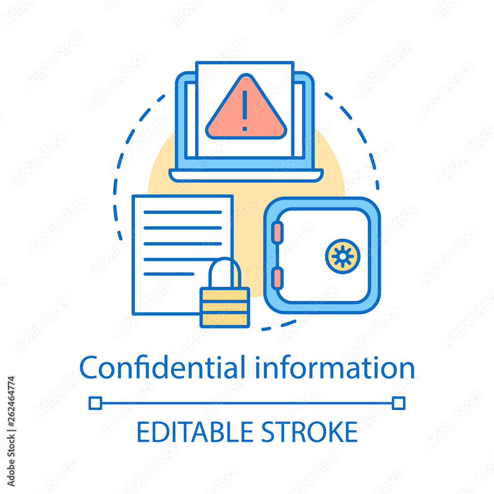 Confidential informational concept icon