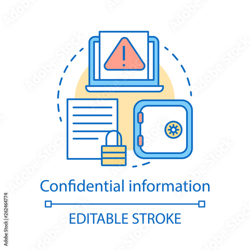 Confidential informational concept icon