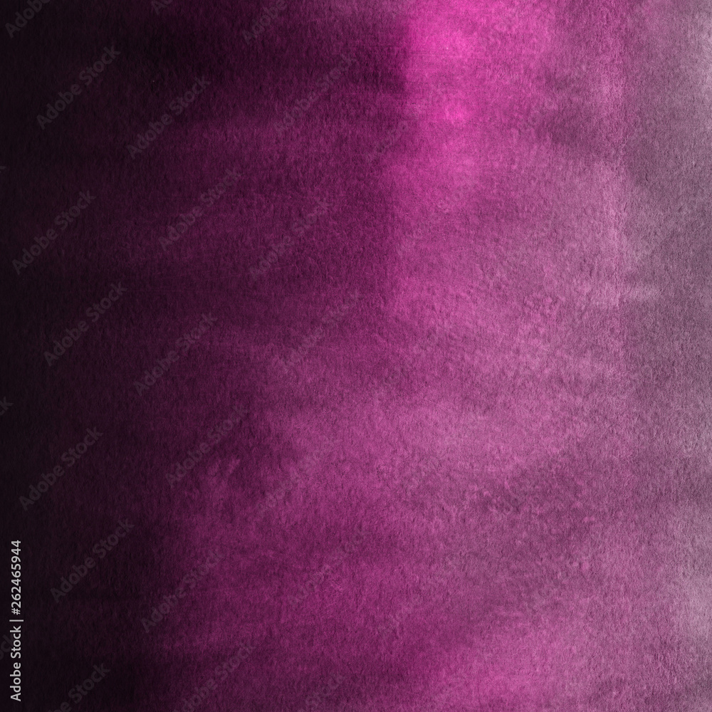Fototapeta premium Pink ink and watercolor texture on white paper background. Paint leaks and ombre effects. Hand painted abstract image.