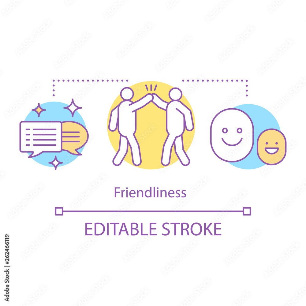Fototapeta premium Friendliness concept icon