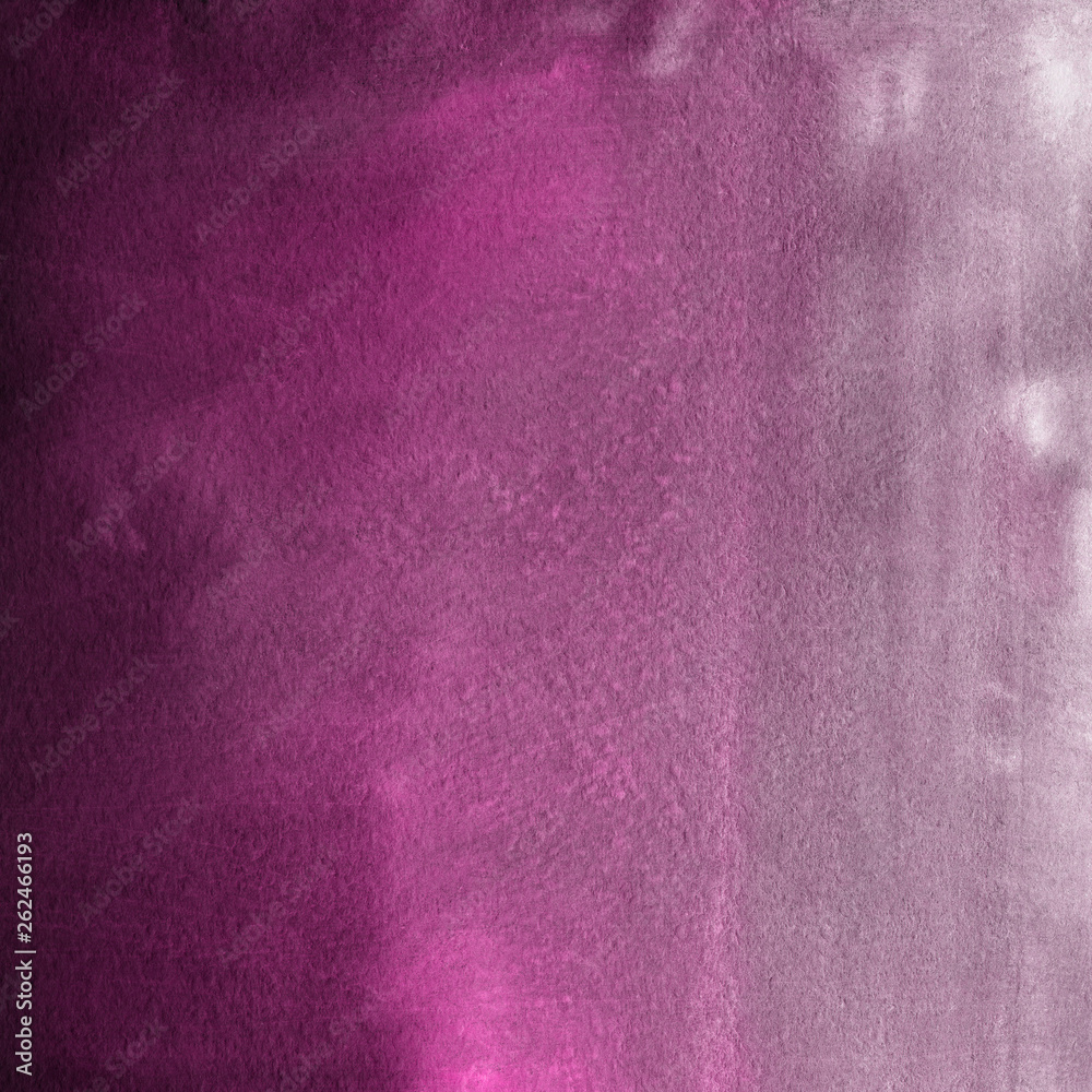 Fototapeta premium Pink ink and watercolor texture on white paper background. Paint leaks and ombre effects. Hand painted abstract image.