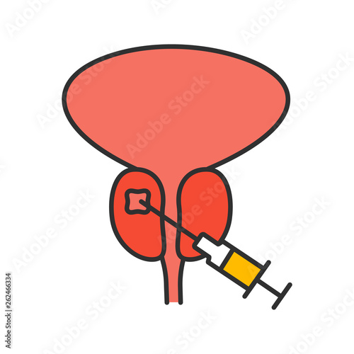 Prostate biopsy color icon