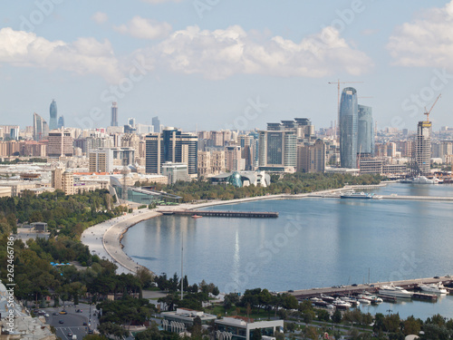 Baku Caspian sea promenade , Azerbaijan