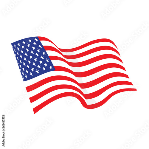 American waving flag