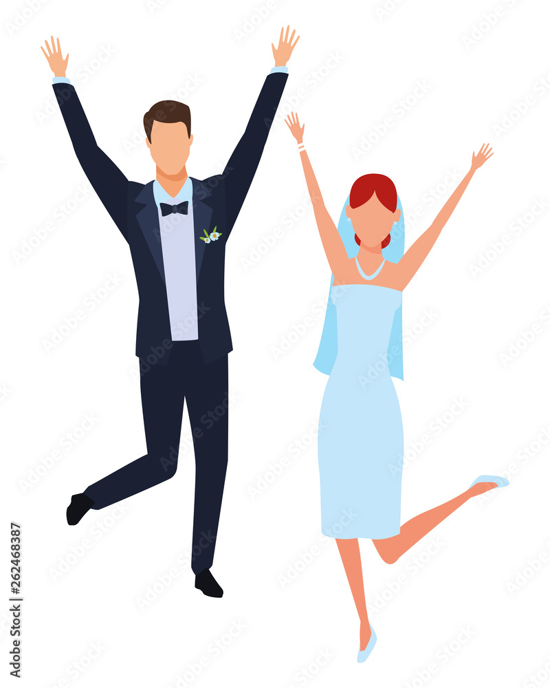 Fototapeta premium groom and bride