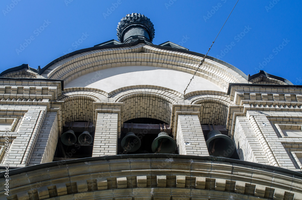 Belfry of the Church Of our lady of Kazan. Saint-Petersburg