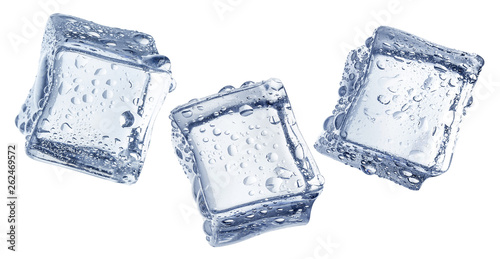 Ice cubes, isolated on white background