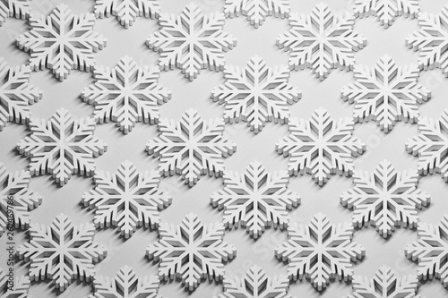 Black and white pattern with snowflakes