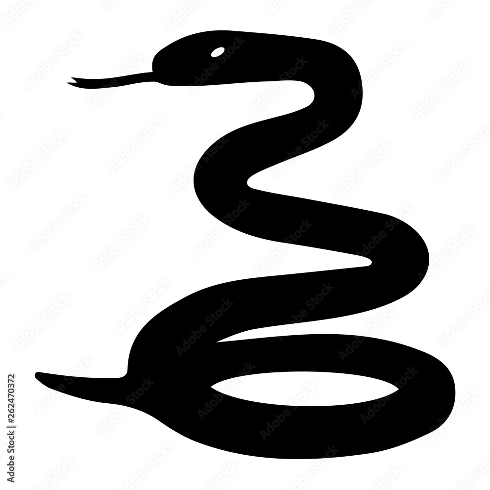 Fototapeta premium Snake silhouette vector