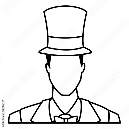 elegant man portrait black and white
