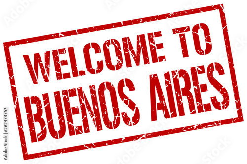 welcome to Buenos Aires stamp