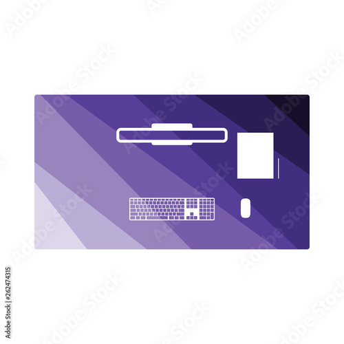 Office table top view icon