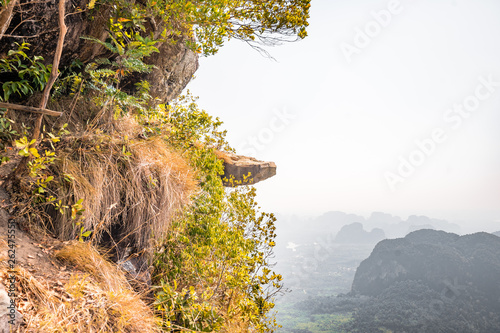 Edge of the cliff at Dragon Crest or Tab Kak Hang Nak Hill Nature Trail. View point photo