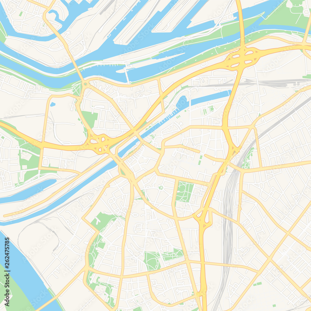 Obraz premium Duisburg, Germany printable map