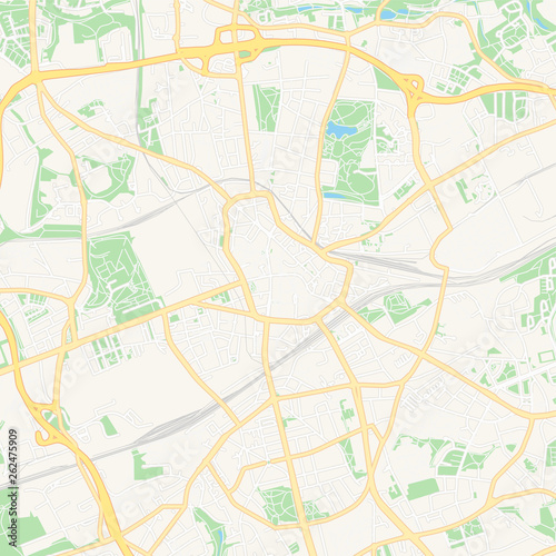 Bochum  Germany printable map