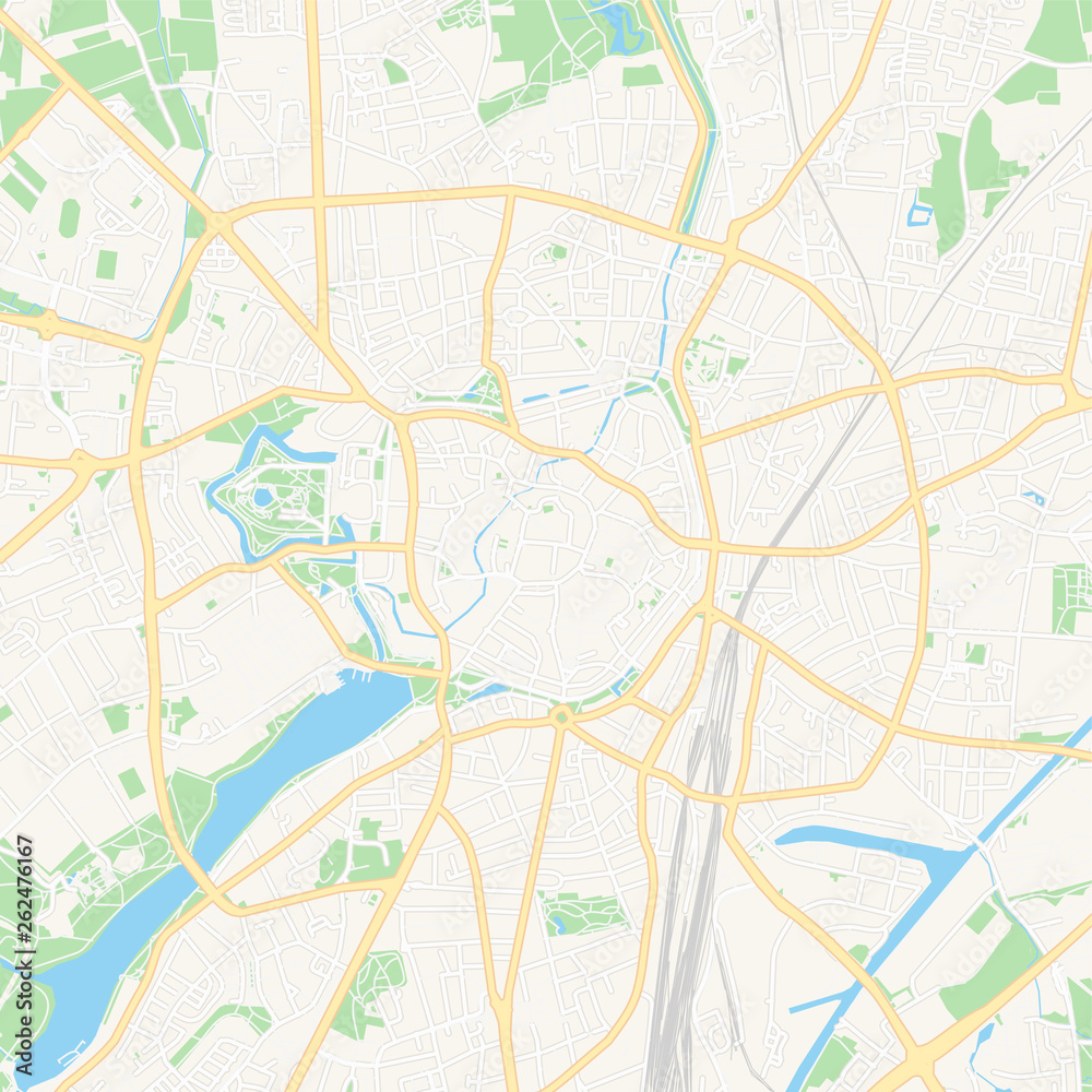 Munster, Germany printable map