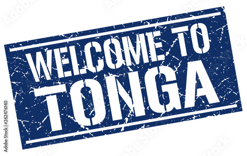 welcome to Tonga stamp