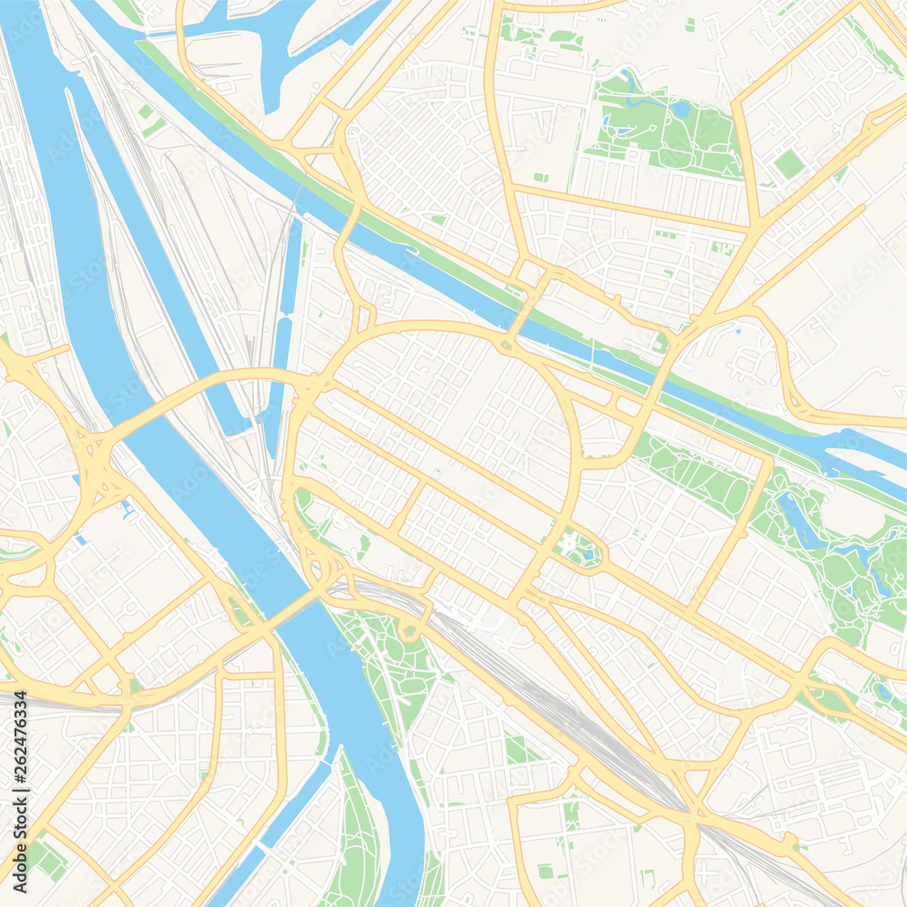 Obraz premium Mannheim, Germany printable map