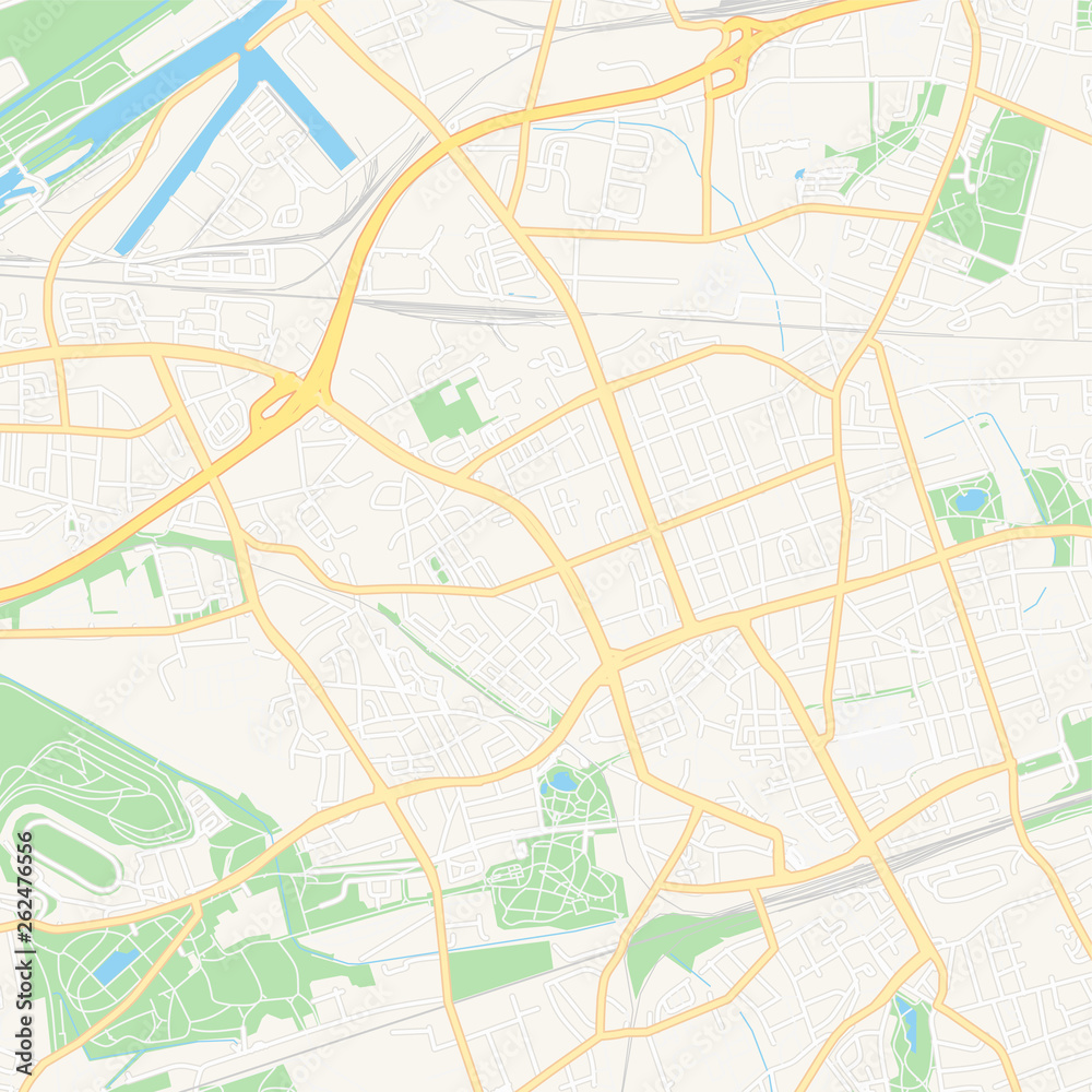 Gelsenkirchen, Germany printable map
