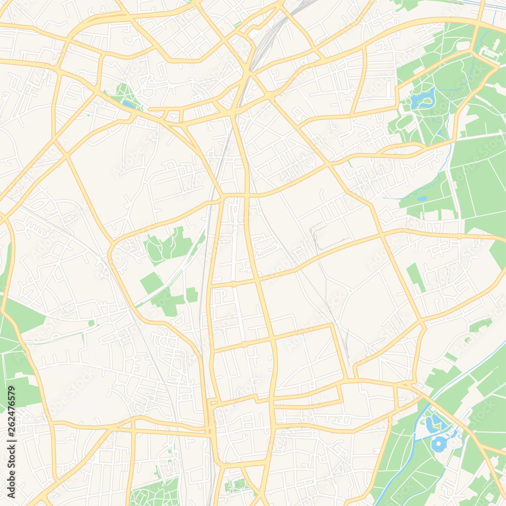 Monchengladbach, Germany printable map