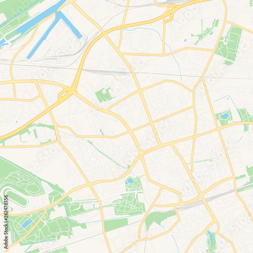 Gelsenkirchen  Germany printable map
