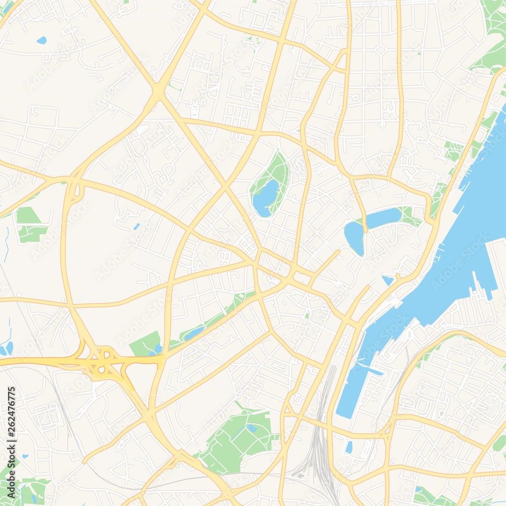 Obraz premium Kiel, Germany printable map