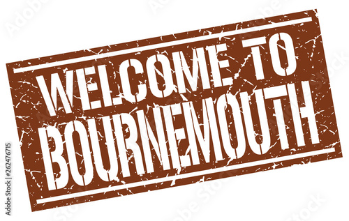 welcome to Bournemouth stamp