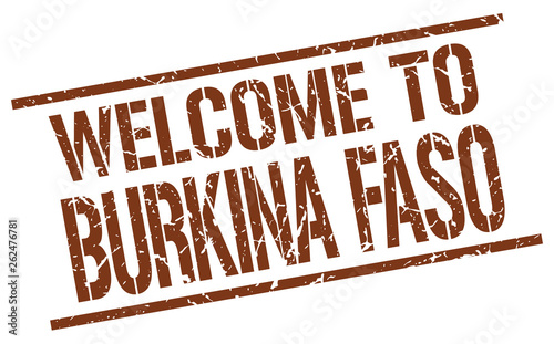 welcome to Burkina Faso stamp