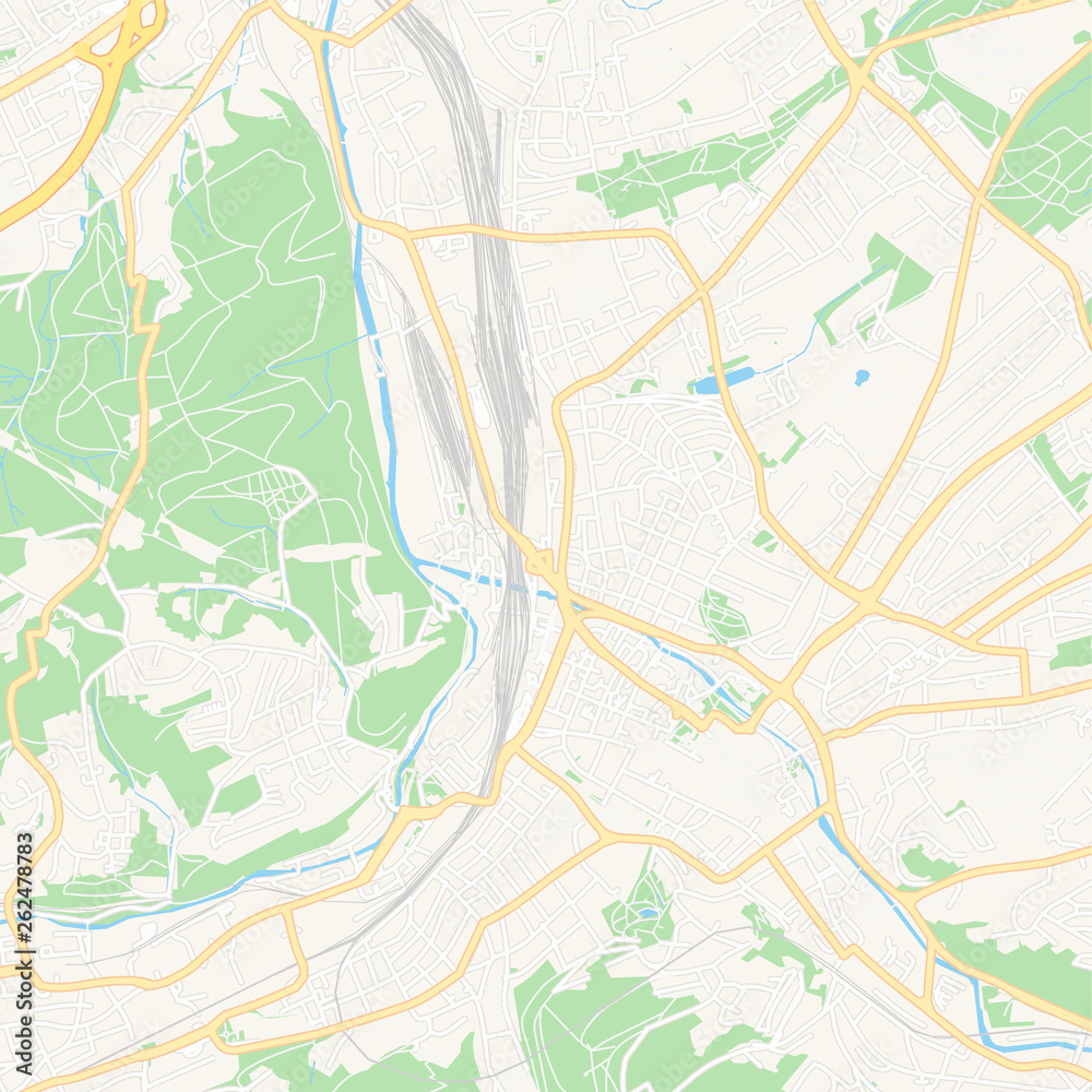 Fototapeta premium Hagen, Germany printable map