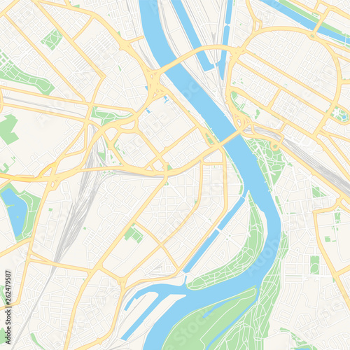 Ludwigshafen am Rhein  Germany printable map