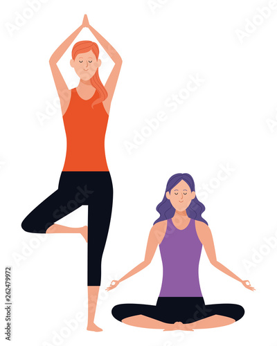 women yoga poses